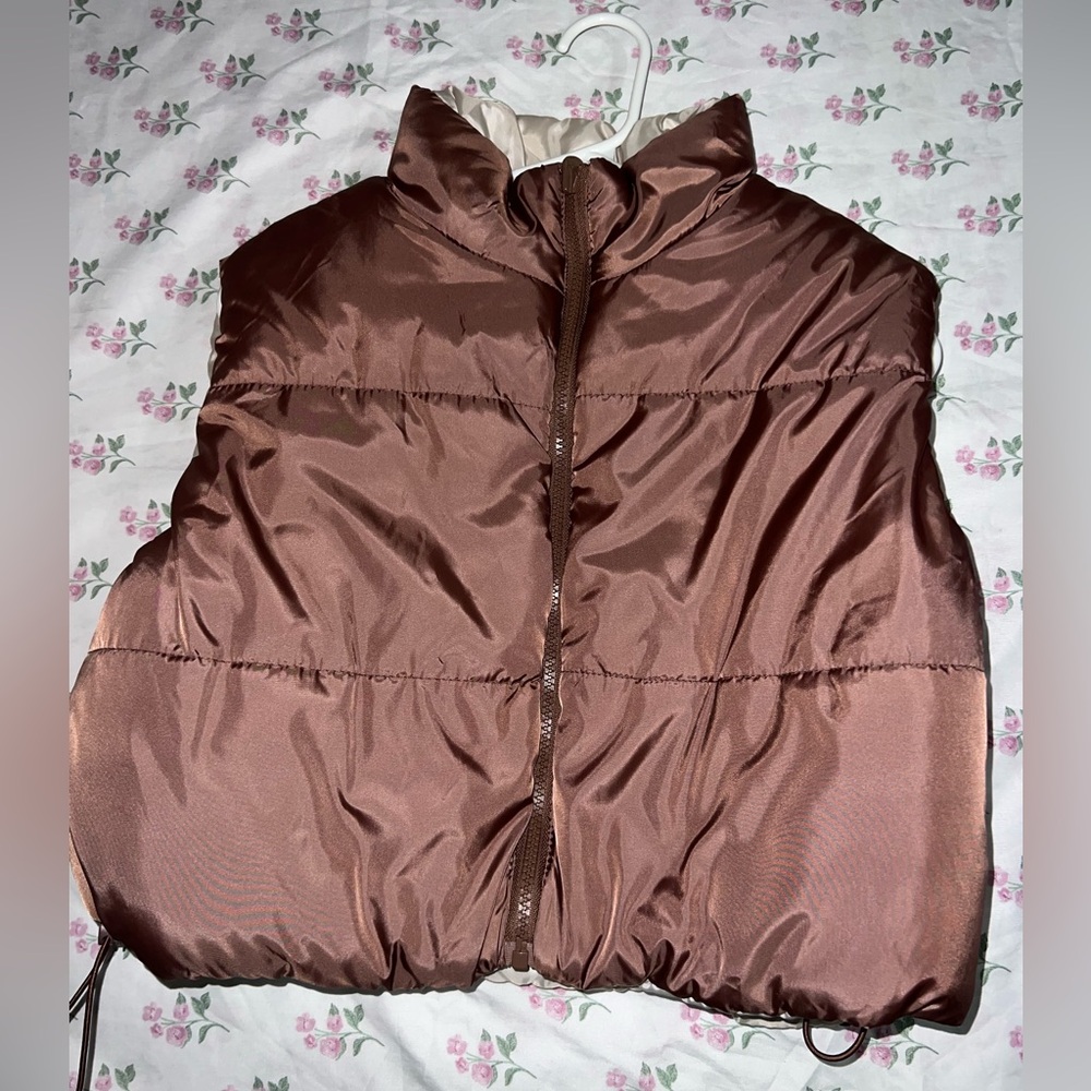 Elegant Brown Quilted Vest for Women